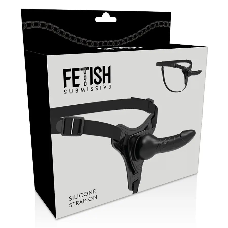 Fetish submissive harness - silicona negro realistic 16 cm