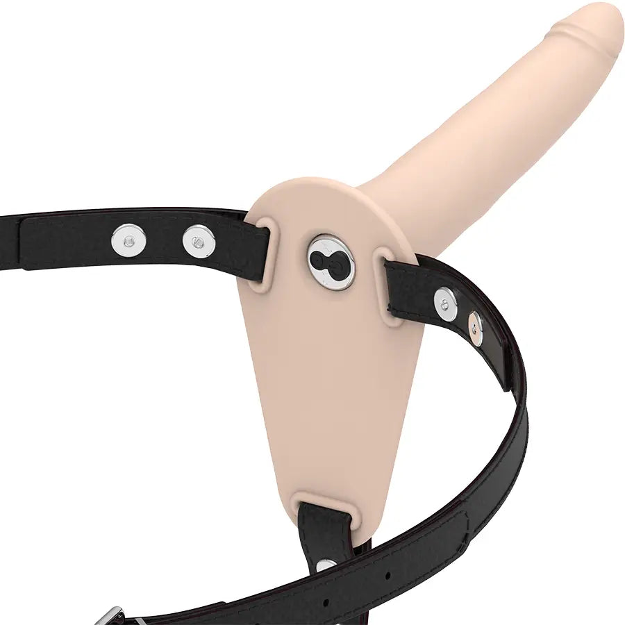 Fetish submissive harness - vibrador silicona flesh 15 cm