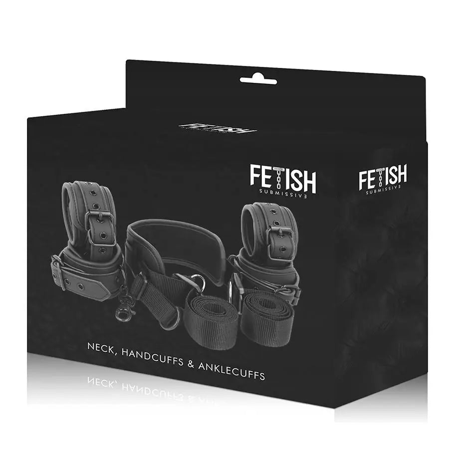 Fetish submissive - posición master con 4 esposas con forro