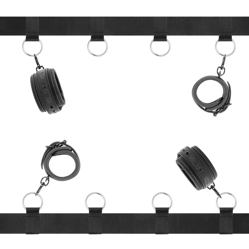 Fetish submissive - set ataduras cama luxury con forro