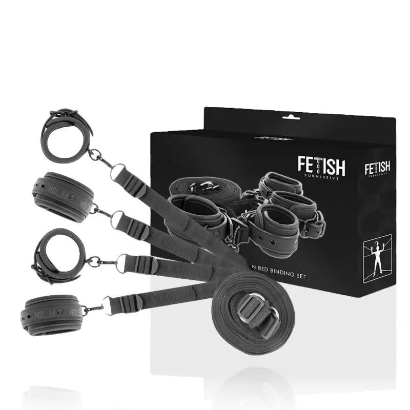 Fetish submissive - set de esposas y ataduras con forro