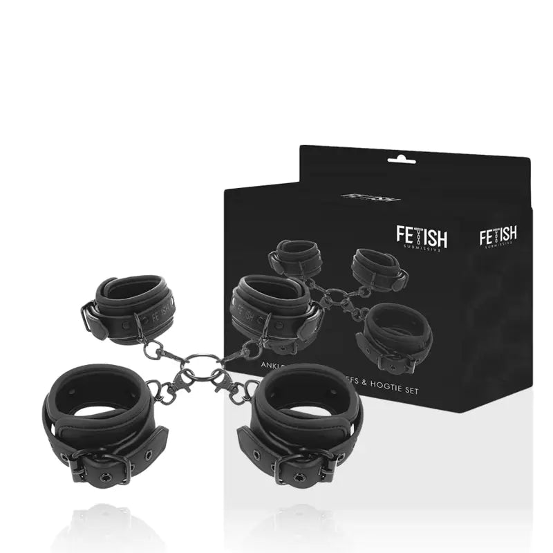 Fetish submissive - set esposas manos y tobillos con forro