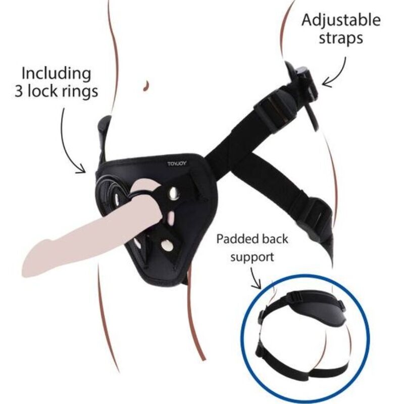 Get real - strap-on deluxe harnés negro