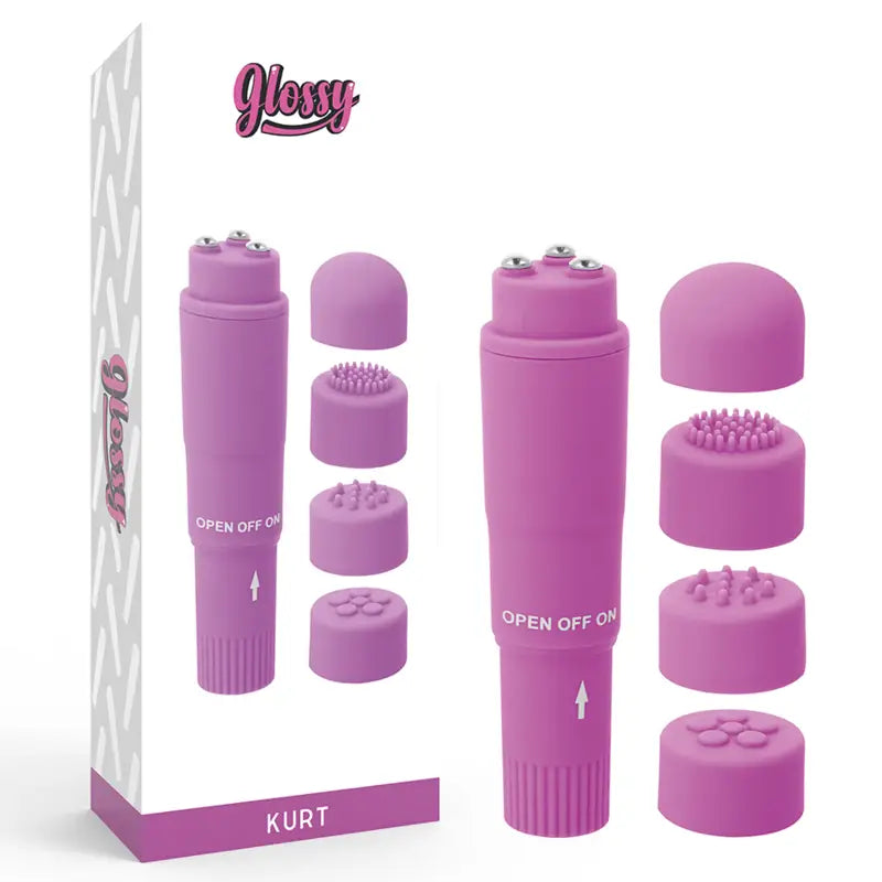 Glossy - pocket kurt masajeador lila