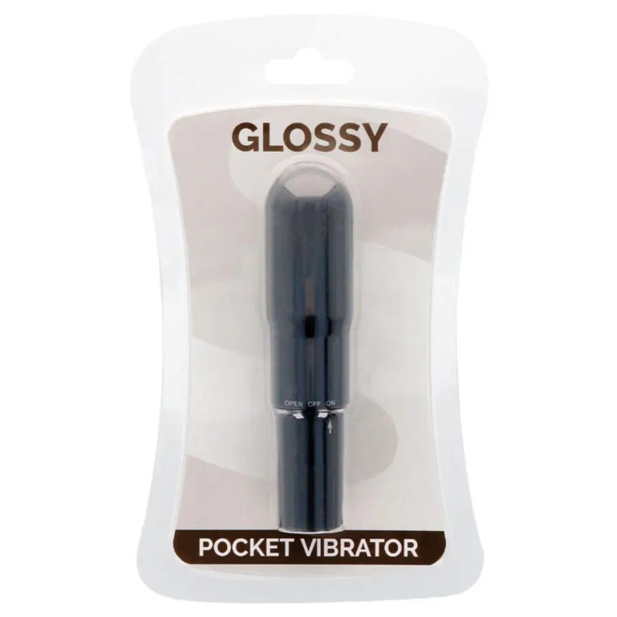 Glossy - pocket vibrador negro