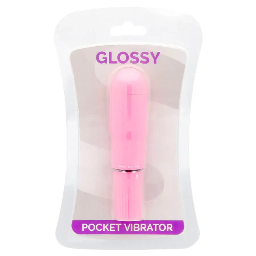 Glossy - pocket vibrador rosa intenso
