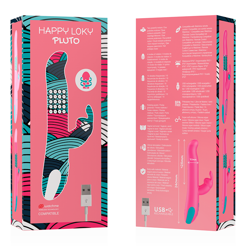 Happy loky - pluto rabbit vibrator & rotator compatible