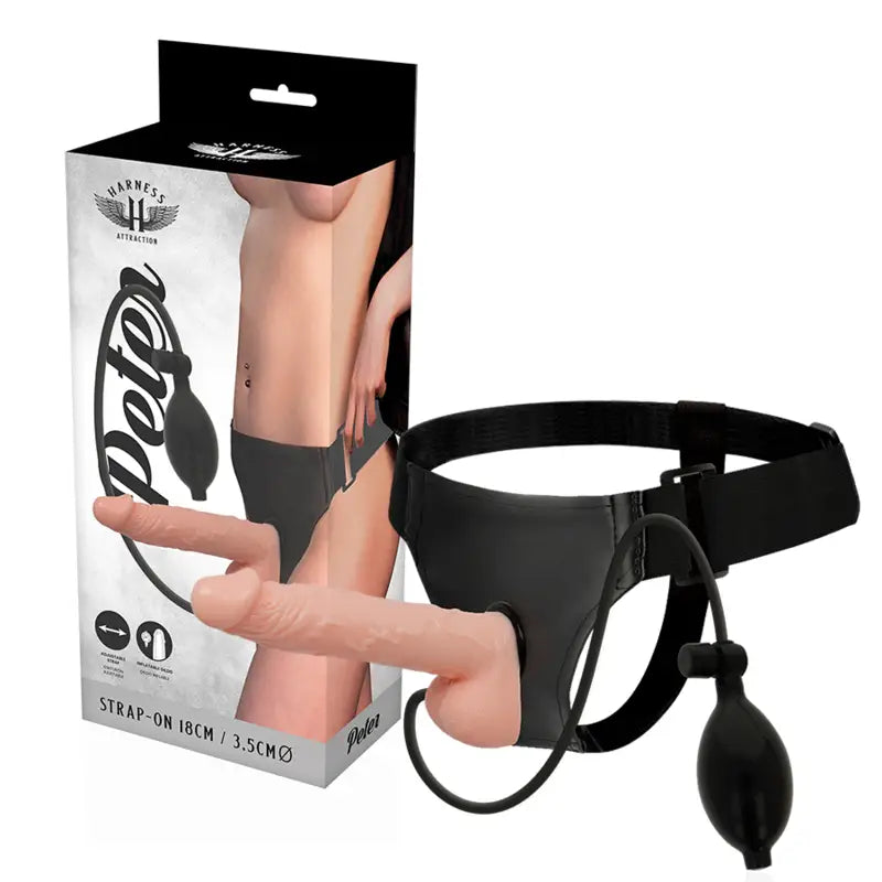 Harness attraction - arnés peter con pene hinchable 18 cm