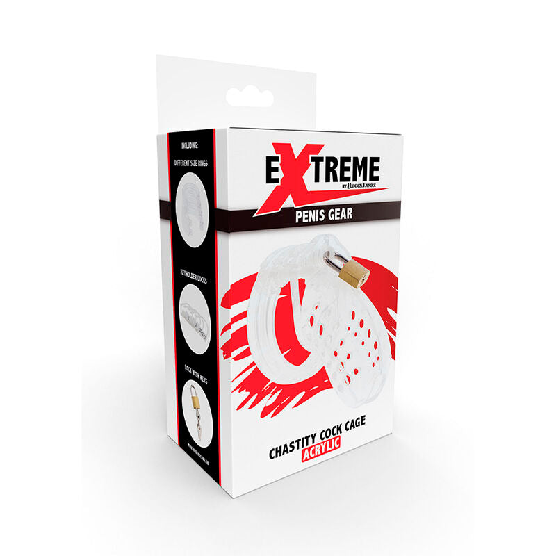 Hidden desire - extreme jaula de castidad acrílica
