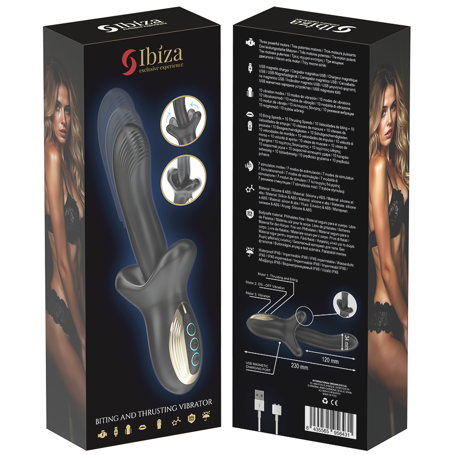 Ibiza - potente vibrador efecto thrusting y biting