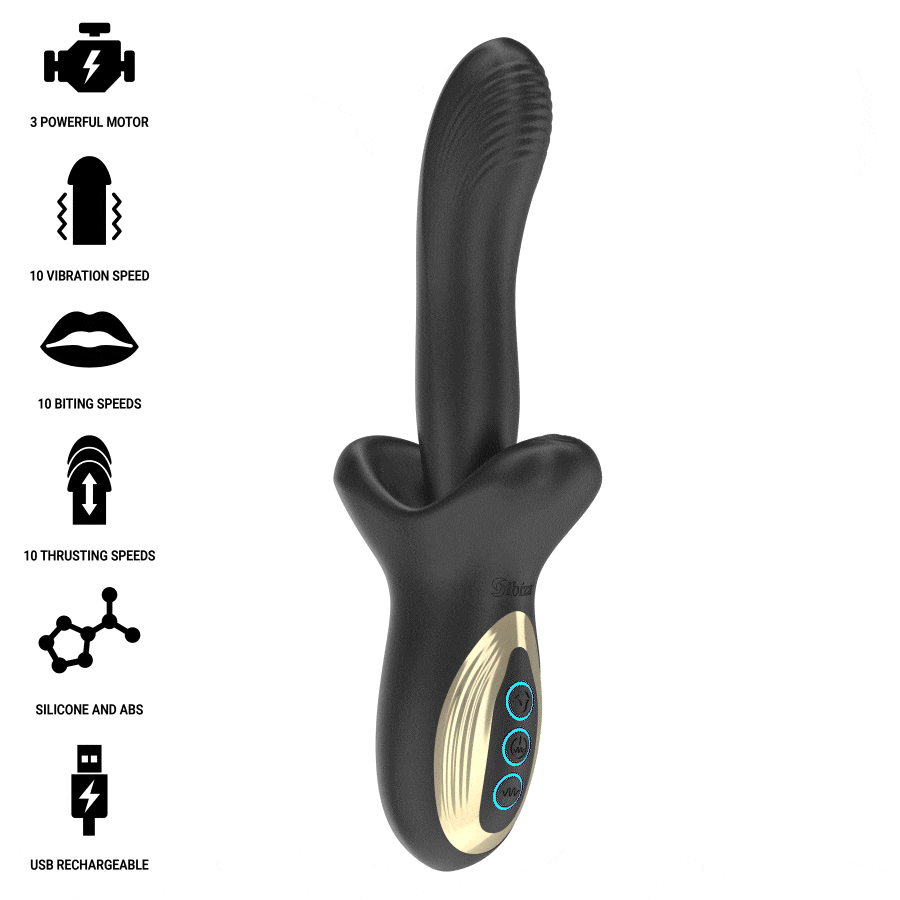 Ibiza - potente vibrador efecto thrusting y biting