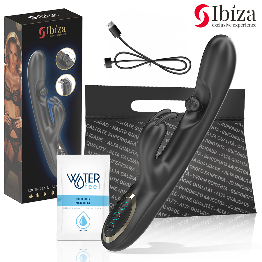 Ibiza - potente vibrador rabbit con perla rolling