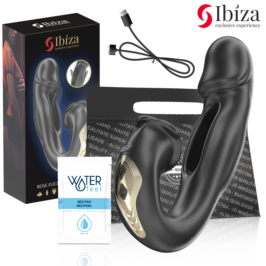 Ibiza - rose vibrador efecto oscilante y estimulador