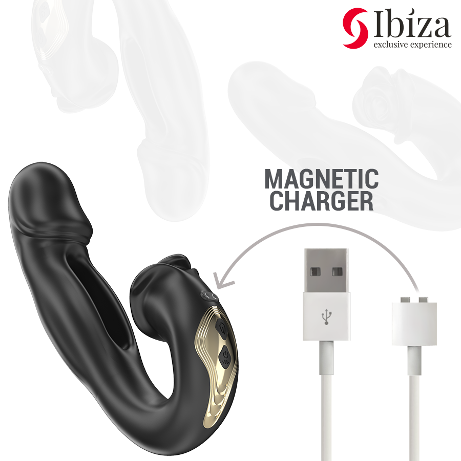 Ibiza - rose vibrador efecto oscilante y estimulador
