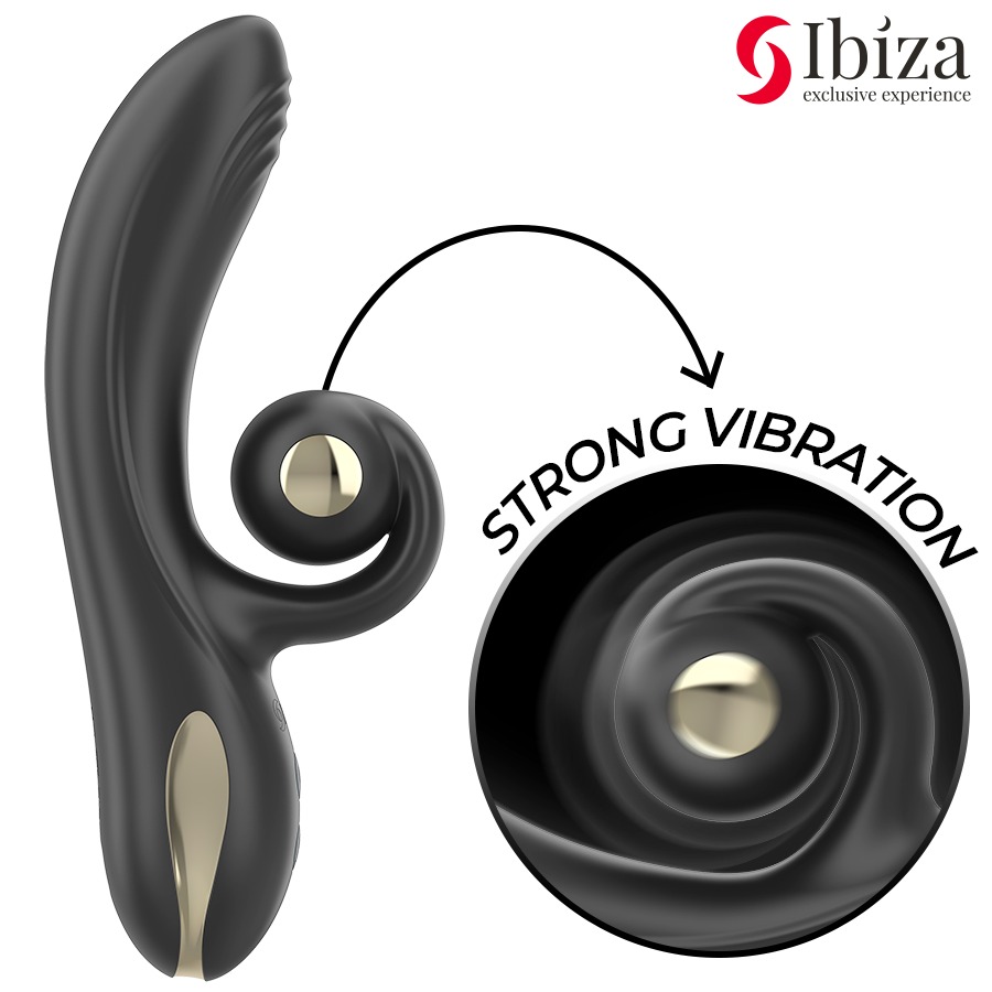 Ibiza - vibrador twister con estimulador curve