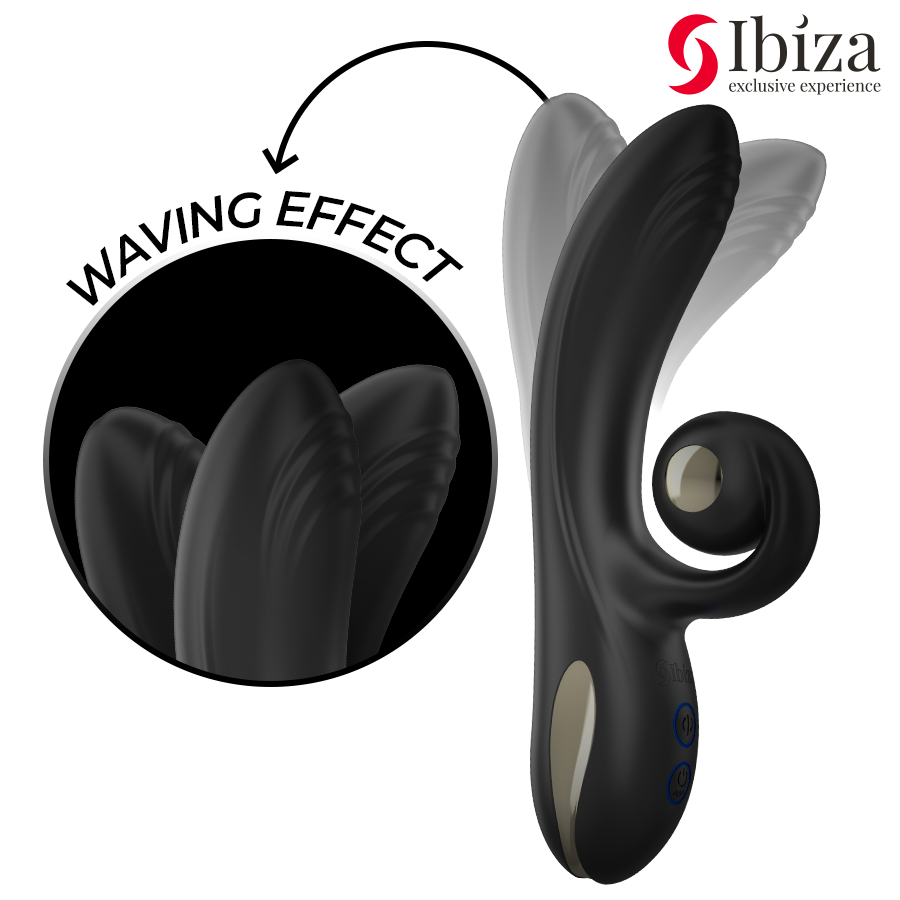 Ibiza - vibrador twister con estimulador curve