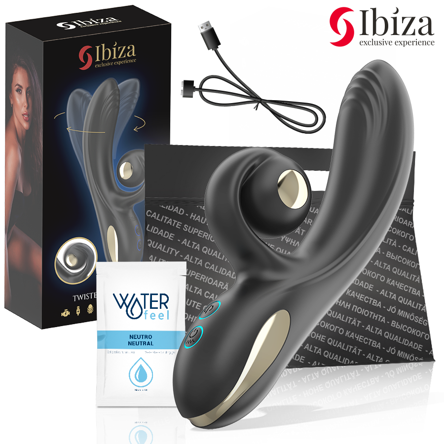 Ibiza - vibrador twister con estimulador curve