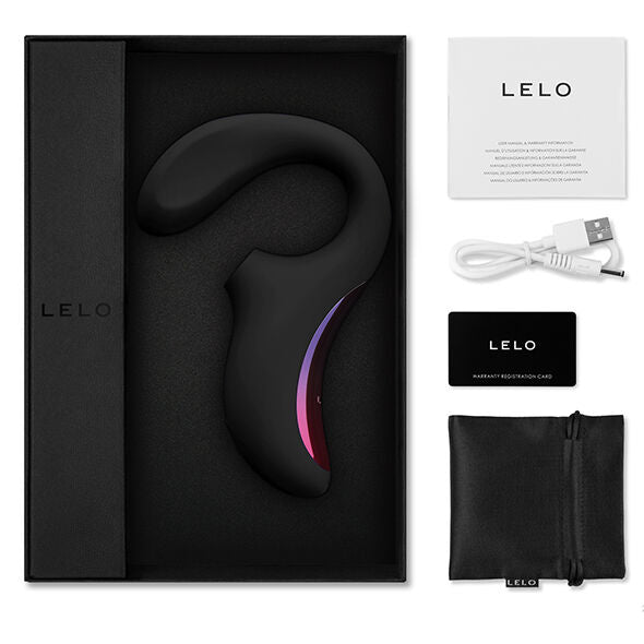 LELO - ENIGMA DOBLE ESTIMULACIÓN SUCCION MASAJEADOR NEGRO - OMerotics
