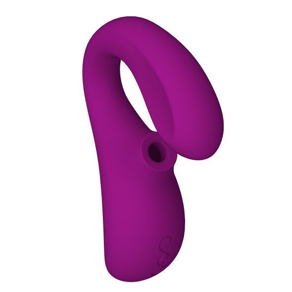 LELO - ENIGMA DOBLE ESTIMULACIÓN SUCCION MASAJEADOR MORADO - OMerotics