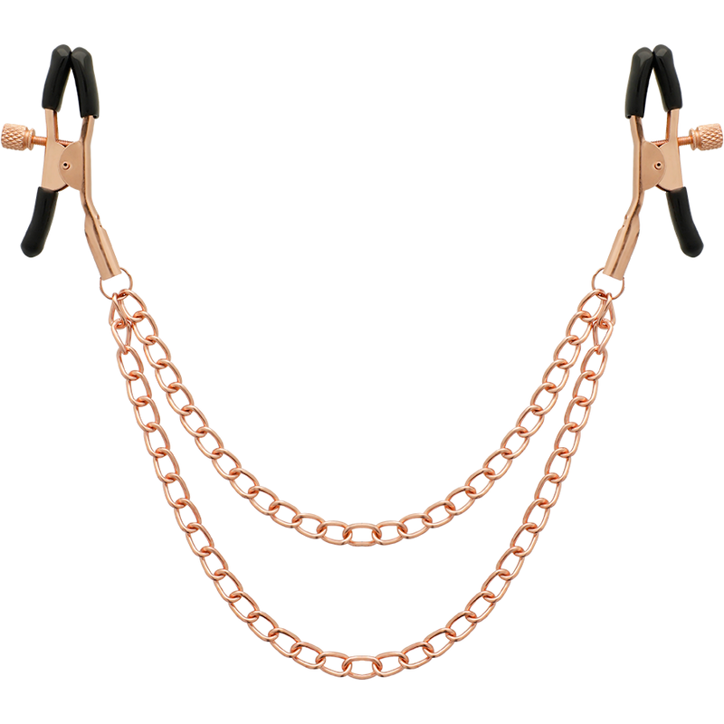BEGME - SCHWARZE EDITION NIPPELKLEMMEN MIT KETTE