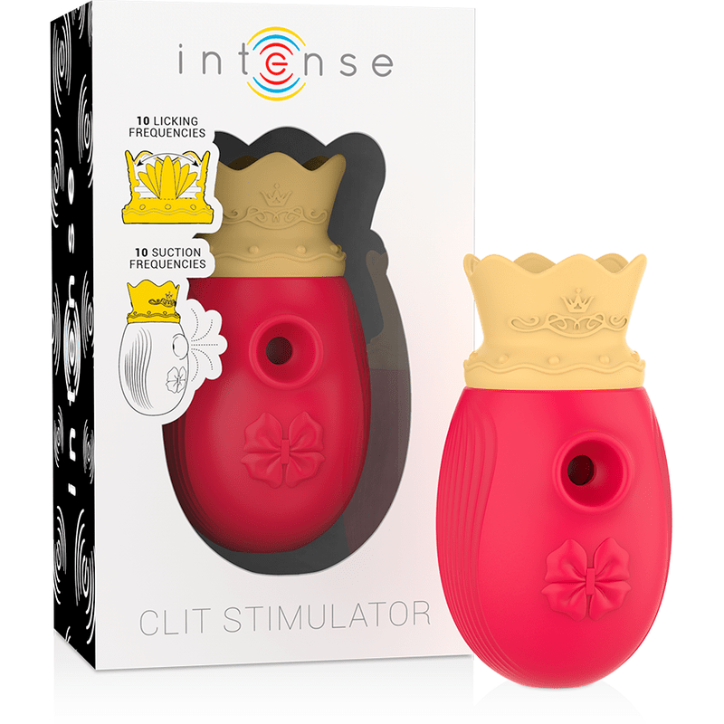 INTENSE - ESTIMULADOR CLÍTORIS 10 MODOS DE SUCCIÓN Y LICKING - ROJO - OMerotics