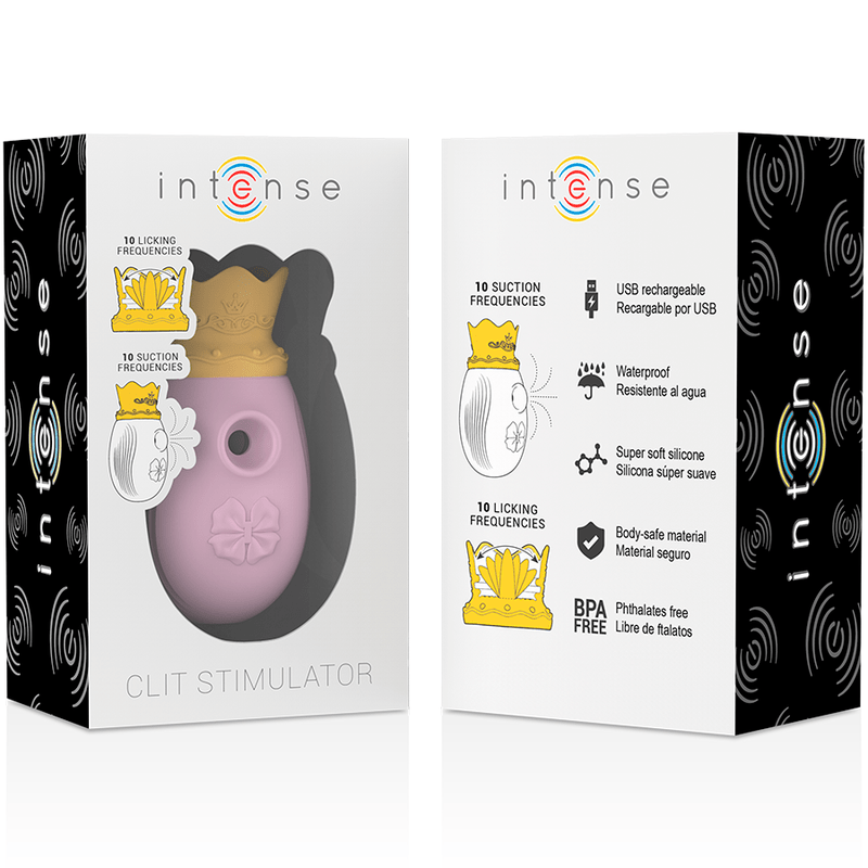 INTENSE - ESTIMULADOR CLÍTORIS 10 MODOS DE SUCCIÓN Y LICKING - ROSA - OMerotics