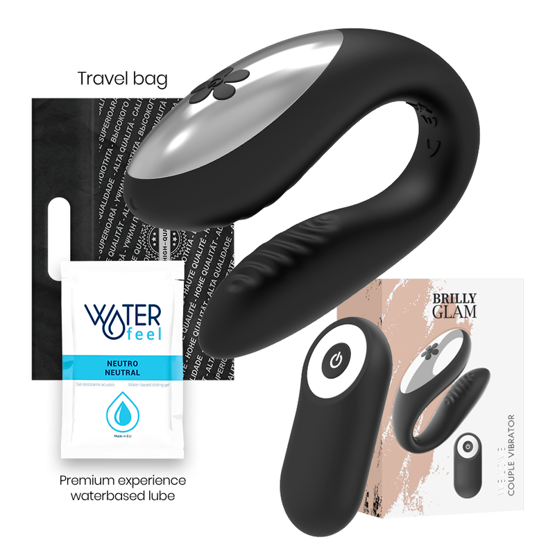 BRILLY GLAM – WIR LIEBEN VIBRATOR FÜR PAARE FERNBEDIENUNG SCHWARZ