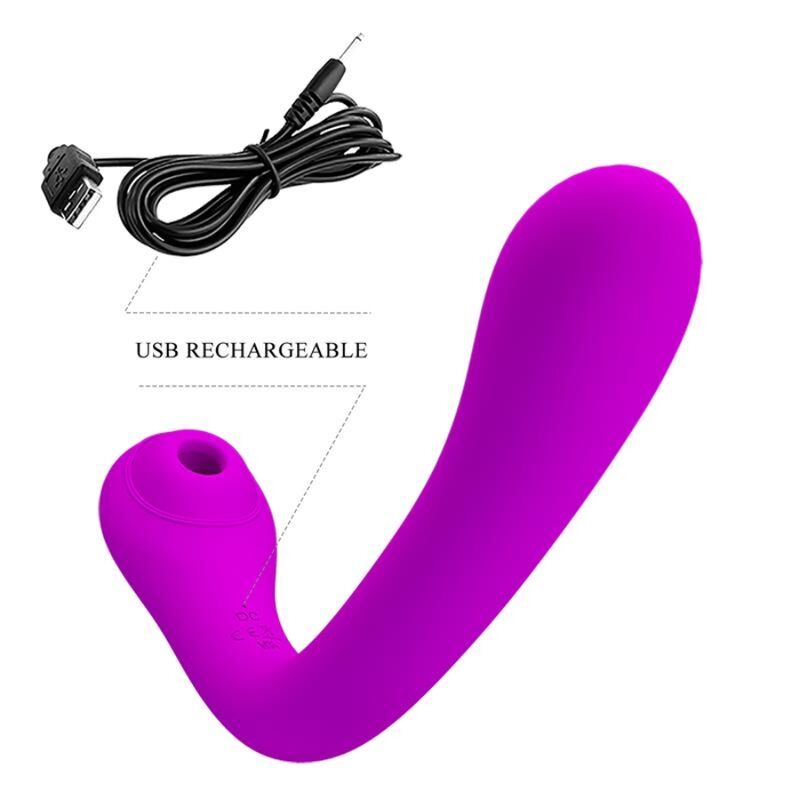PRETTY LOVE - ALEX VIBRADOR Y SUCCIONADOR DE CLÍTORIS LILA - OMerotics