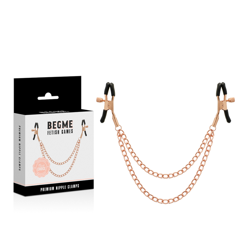 BEGME - SCHWARZE EDITION NIPPELKLEMMEN MIT KETTE