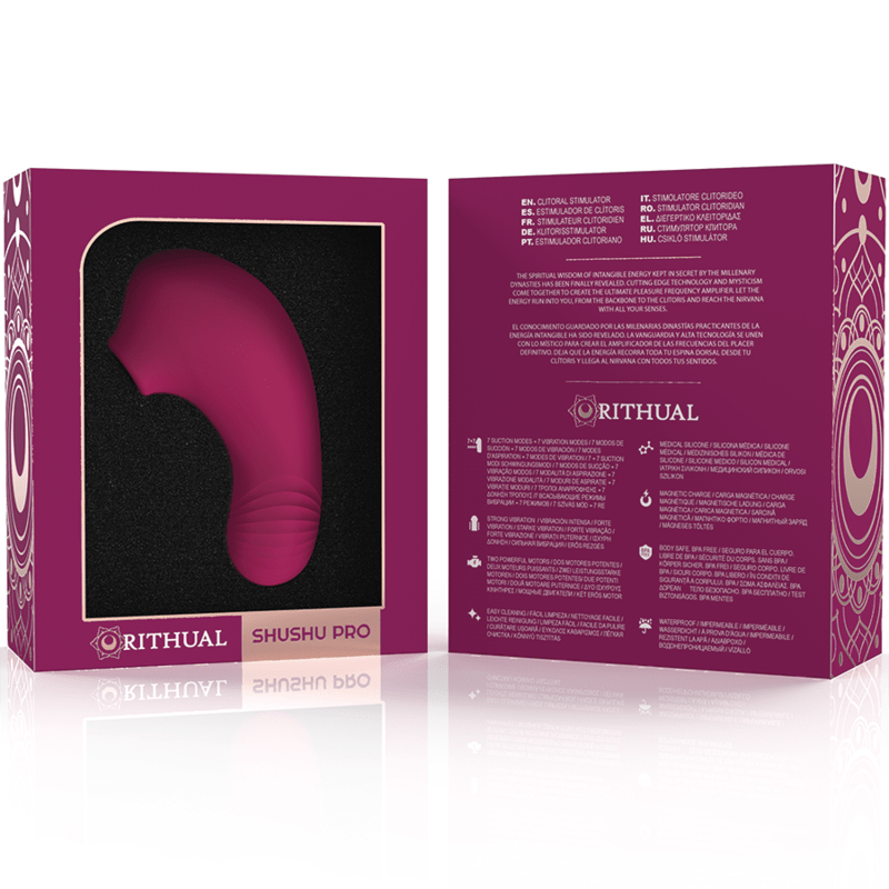 RITHUAL - SHUSHU PRO POCKET ESTIMULADOR CLITORIS 2 POTENTES MOTORES ORQUIDEA - OMerotics