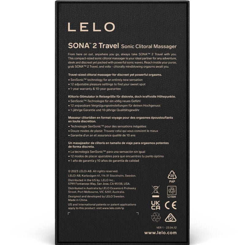 LELO - SONA 2 TRAVEL MASAJEADOR SÓNICO DE CLÍTORIS ROSA - OMerotics