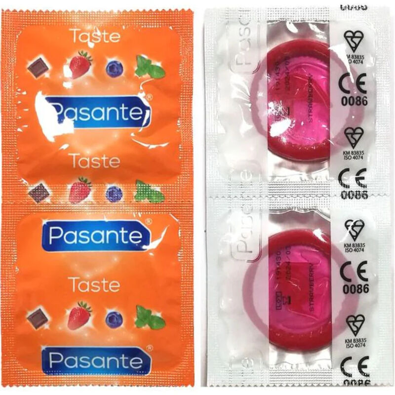 PASANTE - KONDOME ERDBEERGESCHMACK BEUTEL 144 STÜCK