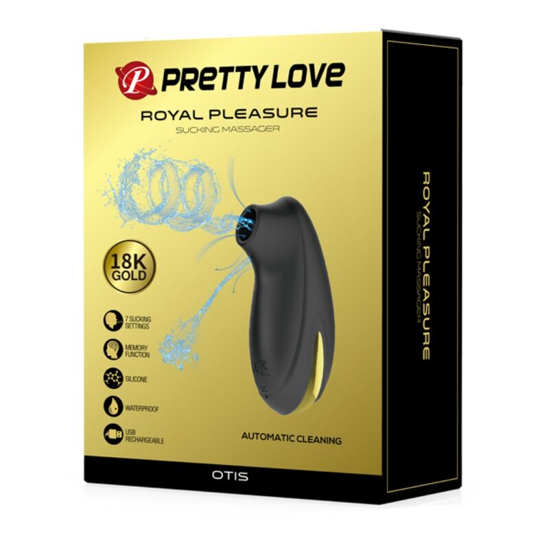 PRETTY LOVE - SUCCIONADOR-MASAJEADOR DE LUJO RECARGABLE NEGRO - OMerotics