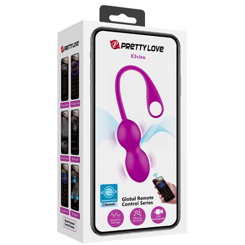 PRETTY LOVE - ELVIRA WIEDERAUFLADBARE VIBRATIONSPERLEN LILA