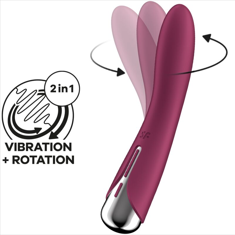 SATISFYER - SPINNING VIBE 1 ROTATING VIBRATOR G-SPOT RED