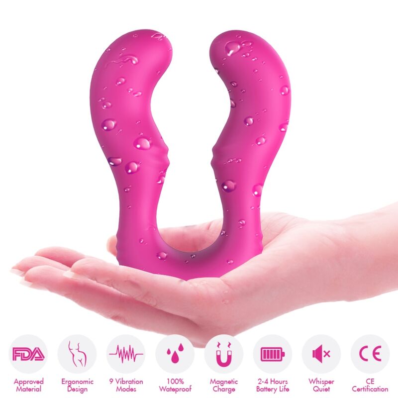 ARMONY - SERAPH VIBRADOR DOBLE CONTROL REMOTO FUCSIA - OMerotics