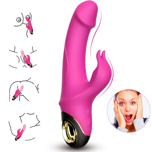 ARMONY - METEROR DILDO VIBRADOR RABBIT ROTADOR FUCSIA - OMerotics