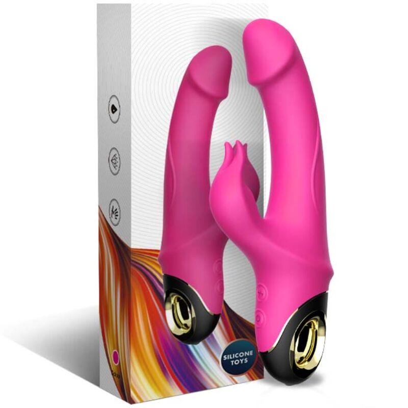 ARMONY - METEROR DILDO VIBRADOR RABBIT ROTADOR FUCSIA - OMerotics