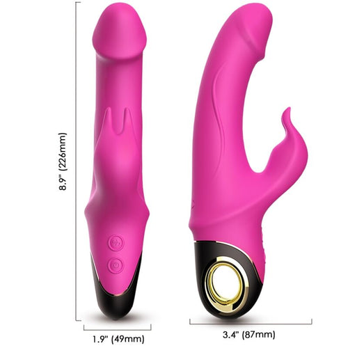 ARMONY - METEROR DILDO VIBRADOR RABBIT ROTADOR FUCSIA - OMerotics