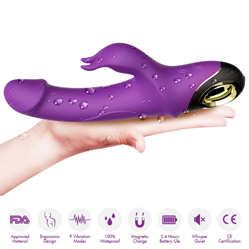ARMONY - METEOR RABBIT VIBRATOR DILDO PURPLE