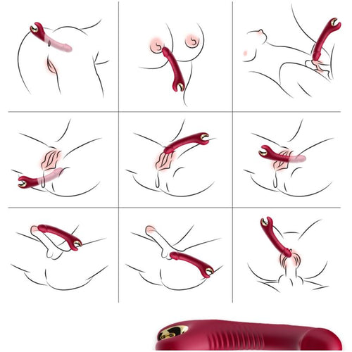 ARMONY - PRINCE DILDO VIBRADOR & ROTADOR ROJO - OMerotics