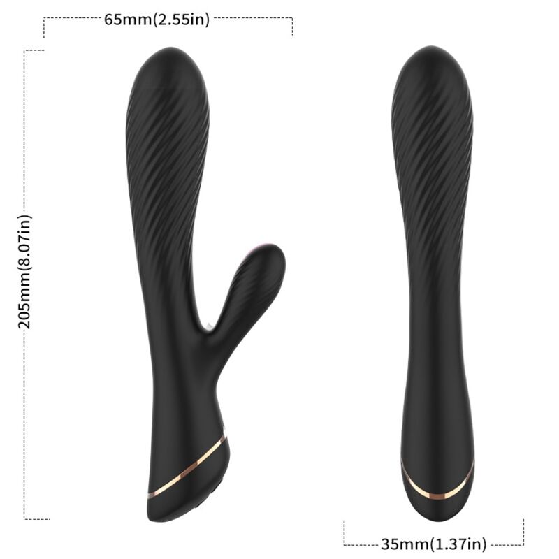 ARMONY - VIBRADOR RABBIT SILICONA NEGRO - OMerotics