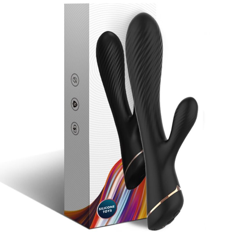 ARMONY - VIBRADOR RABBIT SILICONA NEGRO - OMerotics