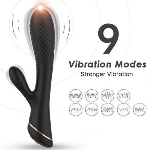 ARMONY - VIBRADOR RABBIT SILICONA NEGRO - OMerotics