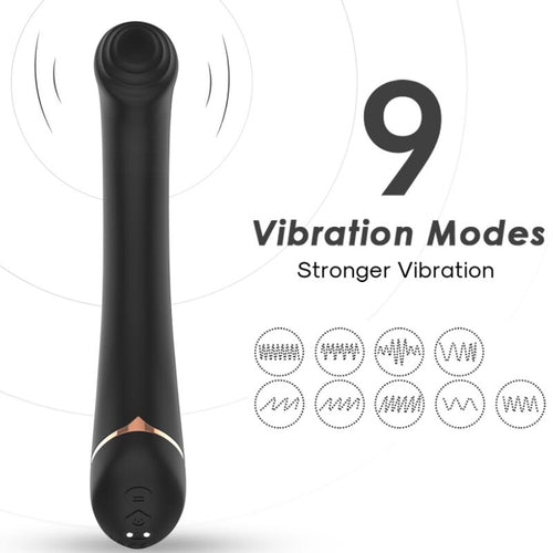 ARMONY - VIBRADOR CABEZA PLANA SILICONA NEGRO - OMerotics