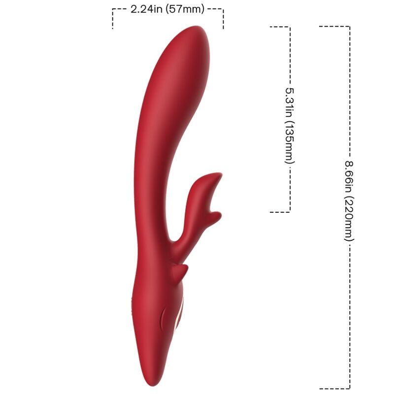 ARMONY - ELK VIBRADOR RABBIT CURVO RED - OMerotics