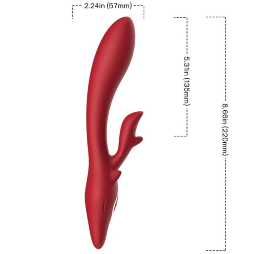 ARMONY - ELK VIBRADOR RABBIT CURVO RED - OMerotics