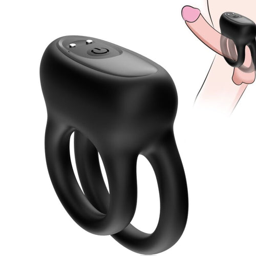 ARMONY - DOBLE ANILLO VIBRADOR NEGRO - OMerotics