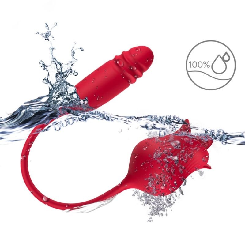 ARMONY - ROSELIP ESTIMULADOR CLITORIS CON LENGUA 10 MODOS & VIBRADOR ROJO - OMerotics