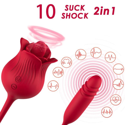 ARMONY - ROSELIP ESTIMULADOR CLITORIS CON LENGUA 10 MODOS & VIBRADOR ROJO - OMerotics